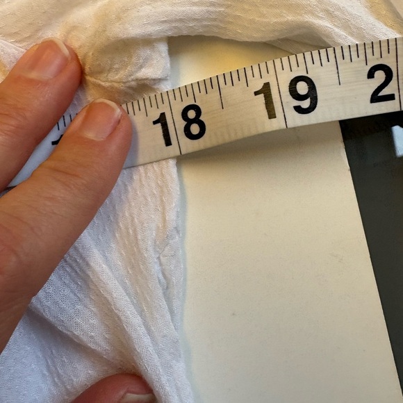 Banana Republic White long sleeve peasant boho Blouse women's size Small - Picture 7 of 7